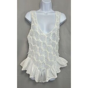 VTG Maryann's boutique womens‎ lingerie Teddy Bodysuit 90s sexy lace L Y2K USA